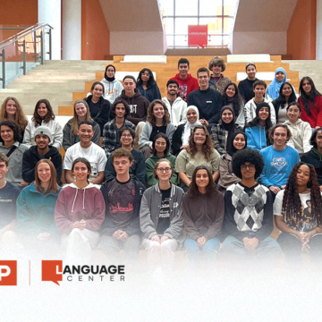 Moroccan and American students engaged in linguistic and cultural activities