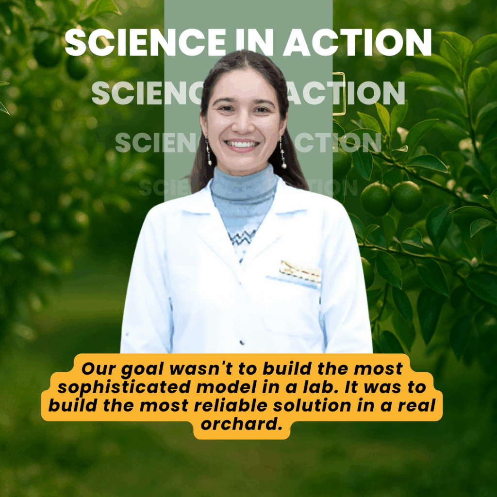 Science in Action #08: From Orchard Shadows to AI Insights — Manal Mhada’s Citrus Detection Breakthrough 3 From Orchard Shadows to AI Insights — Manal Mhada’s Citrus Detection Breakthrough