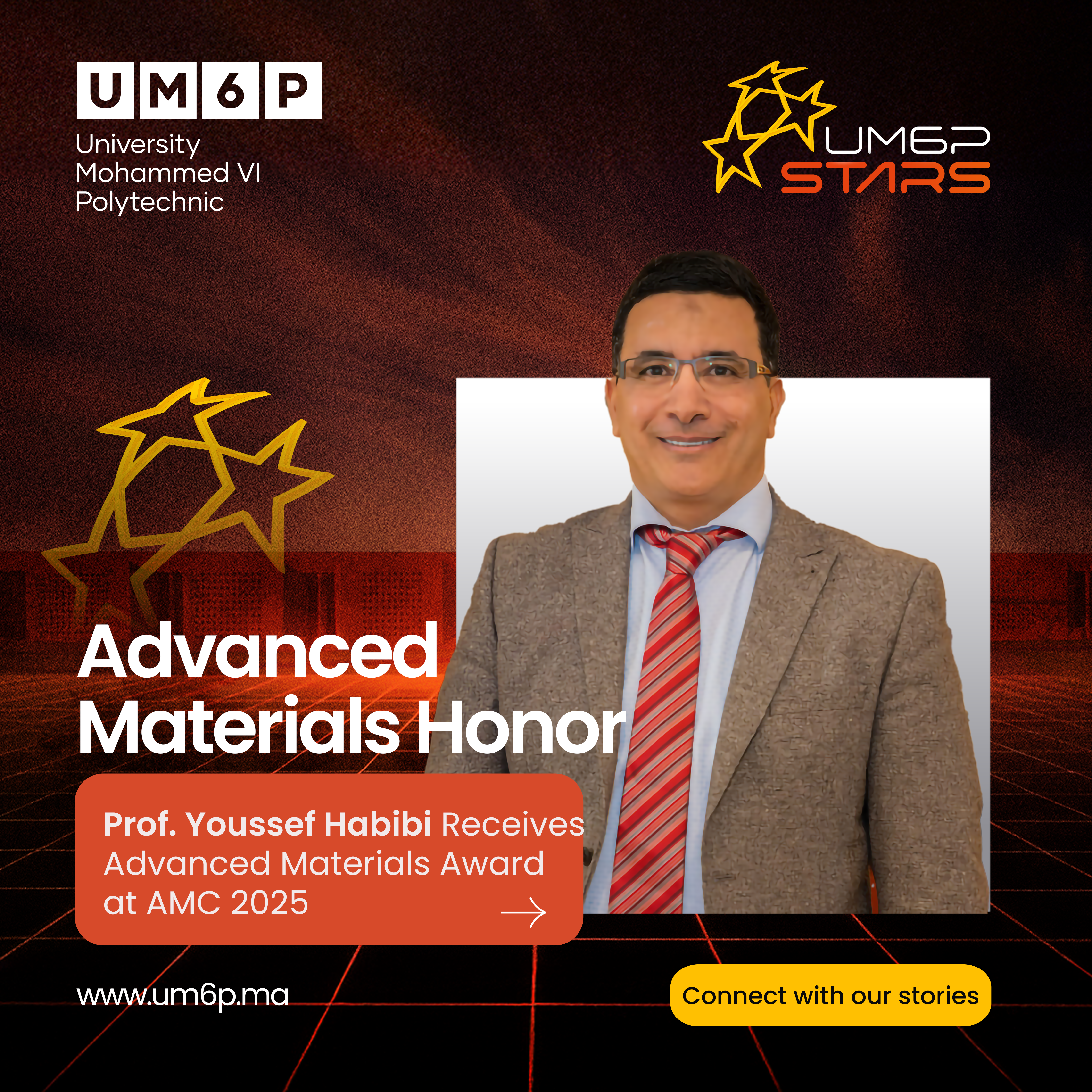 Prof. Youssef Habibi Advanced Materials Award Announced at AMC 2025 in Stockholm 1 Prof. Youssef Habibi Wins Advanced Materials Award at AMC 2025 in Stockholm