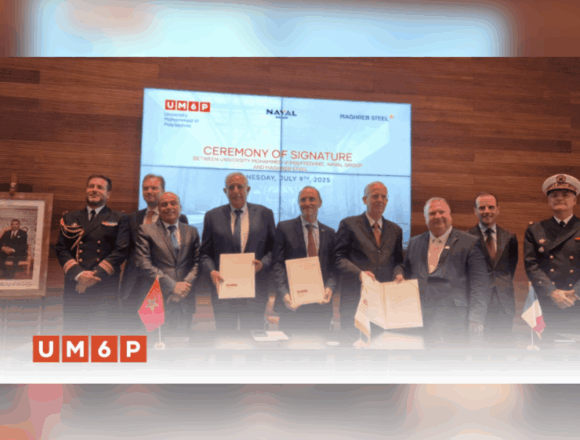 UM6P formalized maritime R&D collaboration with Maghreb Steel and Naval Group in Rabat UM6P formalized maritime R&D collaboration with Maghreb Steel and Naval Group in Rabat