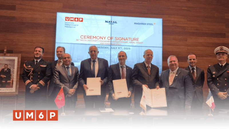 UM6P formalized maritime R&D collaboration with Maghreb Steel and Naval Group in Rabat 1 image
