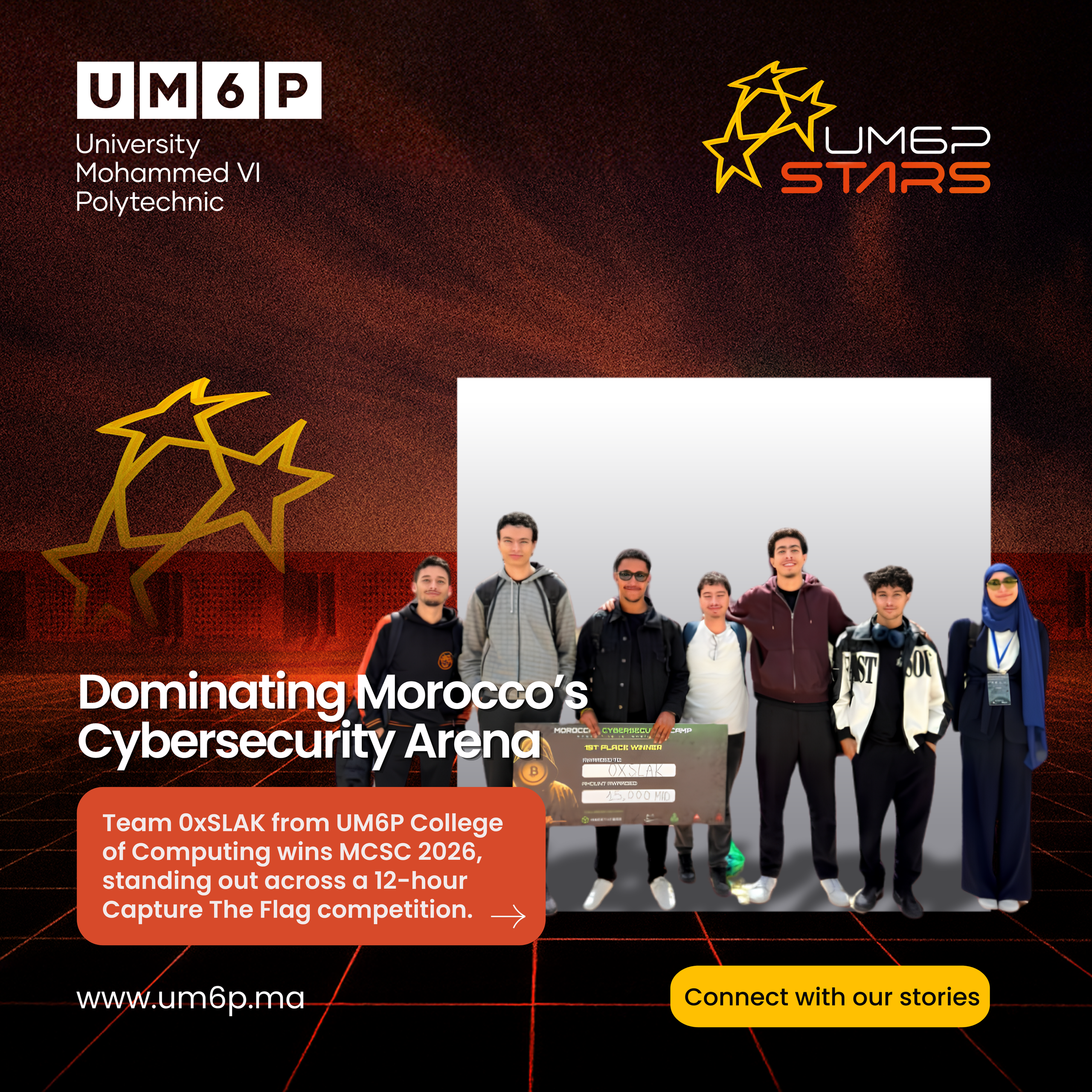 UM6P cybersecurity MCSC 2026: Team 0xSLAK wins first place at Morocco's national competition 1 UM6P STARS VISUALS (4)
